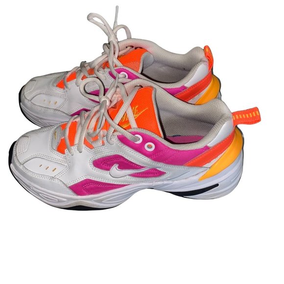nike m2k tekno white pink orange